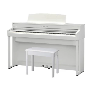 KAWAI CA59 W - цифровое пианино, банкетка, механика GFC, дисплей, 44 тембра, цвет цвет белый матовый